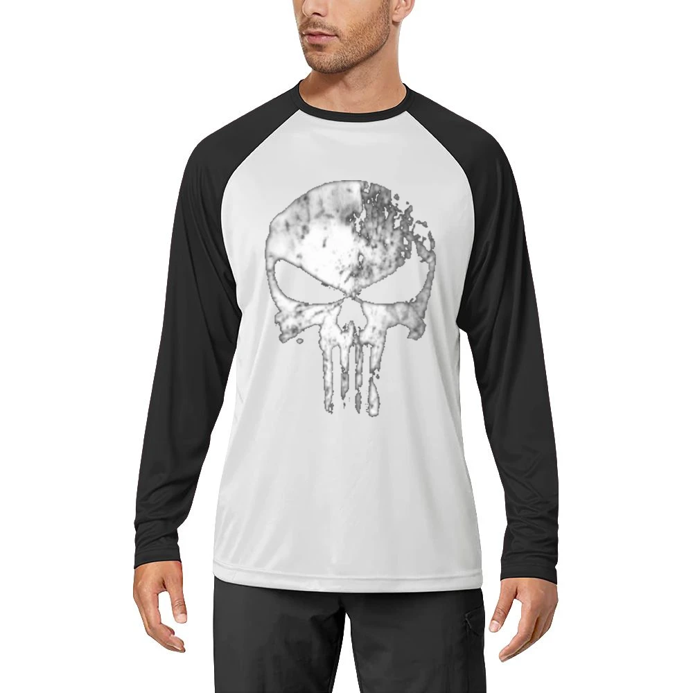 Skatter skull the punisher Men Long Sleeve T-Shirt