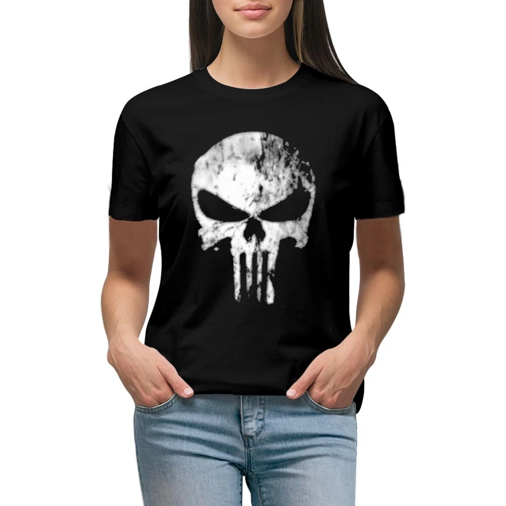 Skatter skull the punisher Premium Women Ladies T-shirt