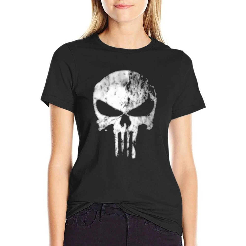 Skatter skull the punisher US Size Women Ladies T-shirt
