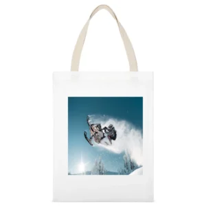 Ski Doo Snowmobile Jump Tshirt (all Styles And Colors Available) White Canvas Tote Shopping Bag
