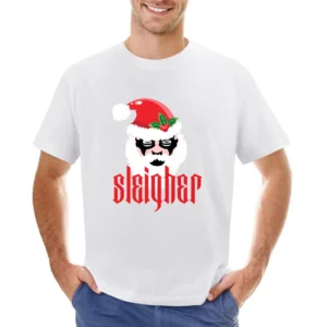 Sleigher Funny Christmas Heavy Metal Parody Holiday Music Fan Asian Size Men T-Shirt