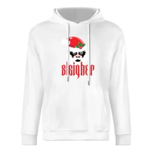 Sleigher Funny Christmas Heavy Metal Parody Holiday Music Fan European Size Men Hoodie
