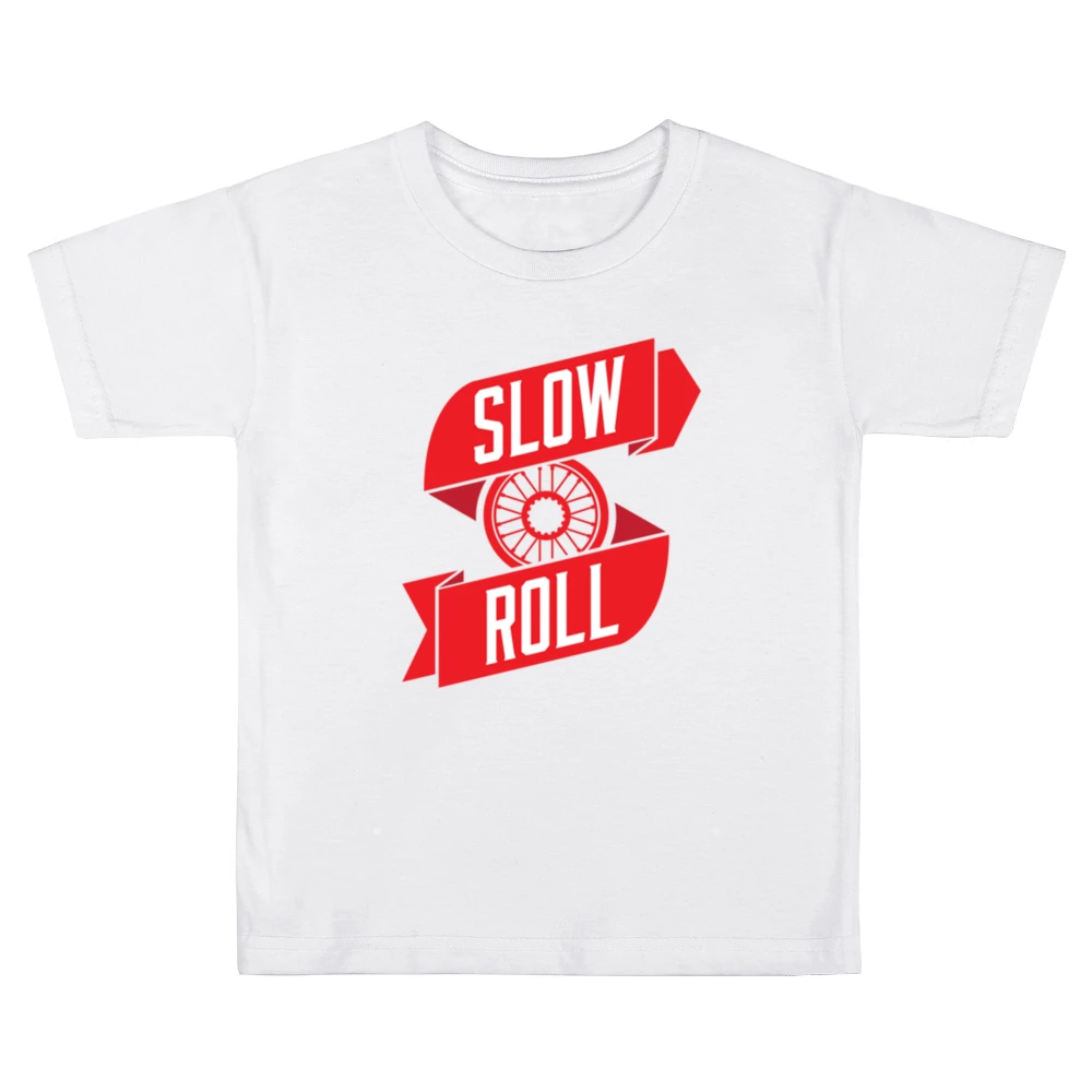 Slow Roll Car Tire Rim Fun Graphic Kids Boys Girls T-Shirt