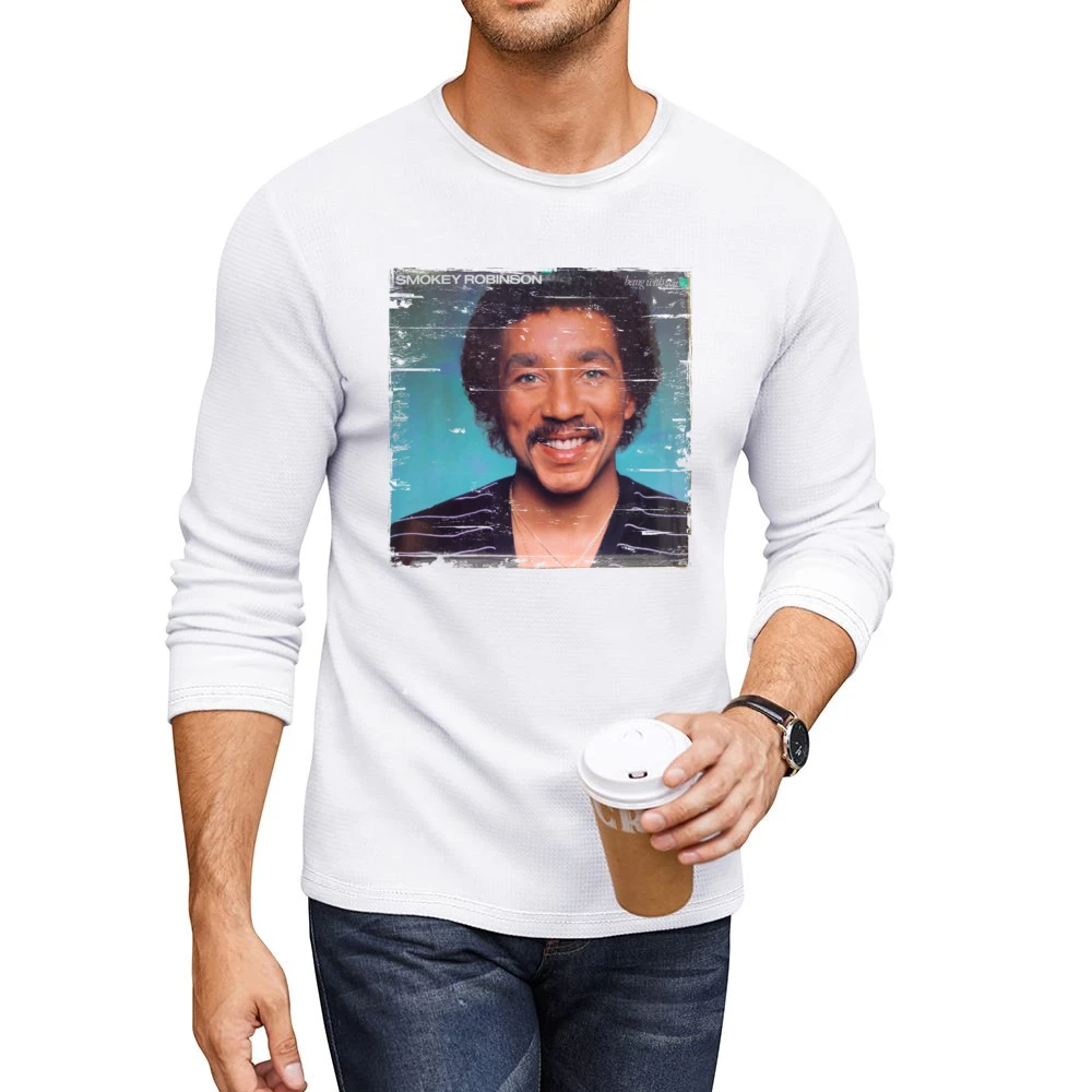 Smokey Robinson Being With You Album Cover Distressed Image Men CrewNeck Long Sleeve T-Shirt