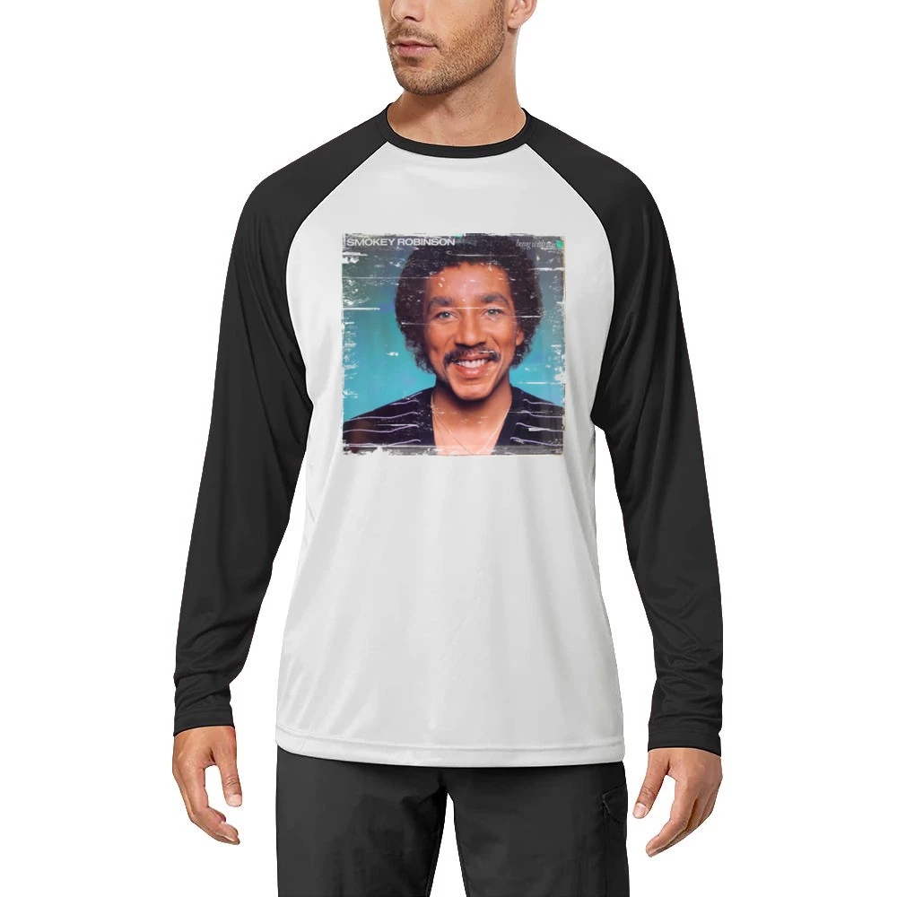 Smokey Robinson Being With You Album Cover Distressed Image Men Long Sleeve T-Shirt