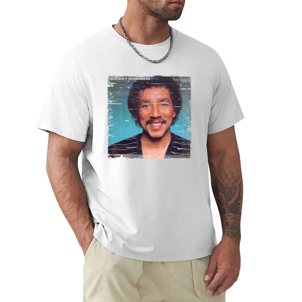 Smokey Robinson Being With You Album Cover Distressed Image Premium Men T-shirt