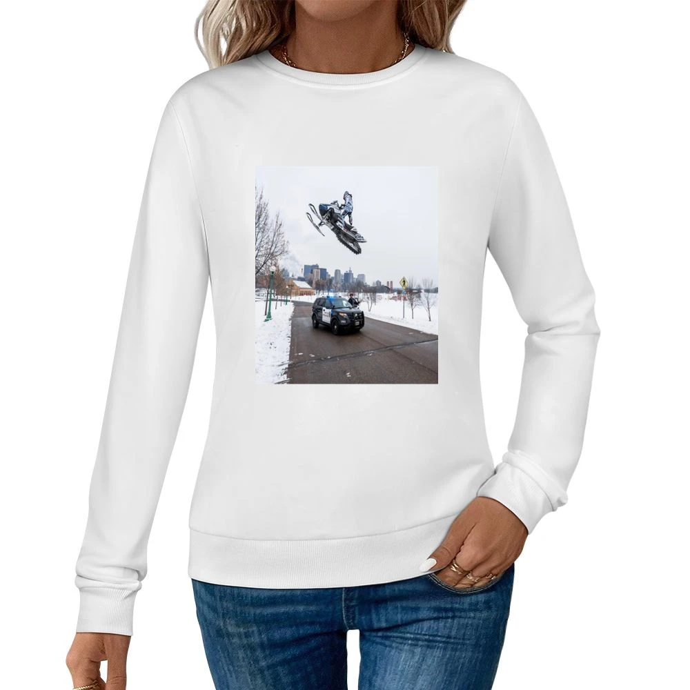 Snowmobile Sled Jump Cop Tshirt (all Colors And Styles Available) Women Pullover Sweatshirt