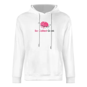 So-called geek brain head mind with geeky glass European Size Men Hoodie