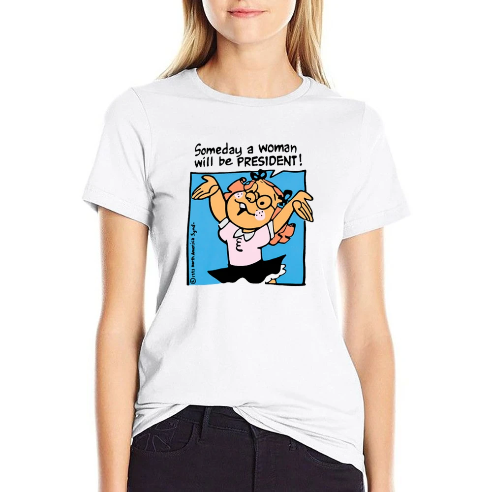 Someday A Woman Will Be President Vintage Controversial Walmart Americ US Size Women Ladies T-shirt