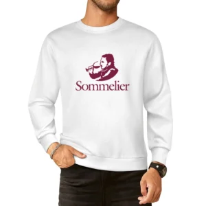 Sommelier Fun Wine Tasting Grape History Graphic Food Lover European Size Pullover Sweater