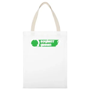 Soylent Green You Are What You Eat Funny Movie White Canvas Tote Shopping Bag