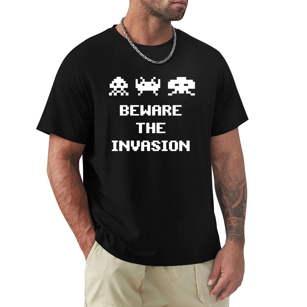 Space Invaders Beware The Invasion Premium Men T-shirt