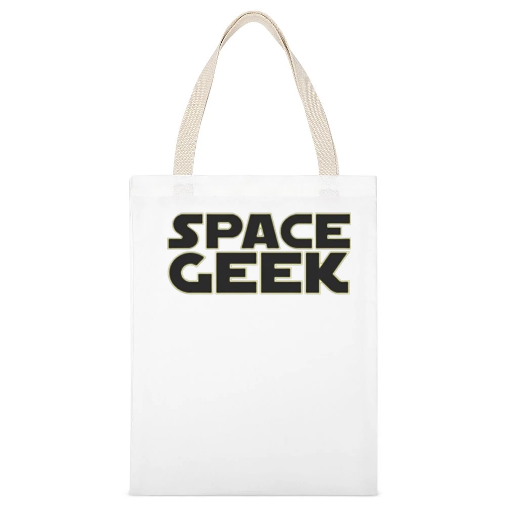 Space geek White Canvas Tote Shopping Bag
