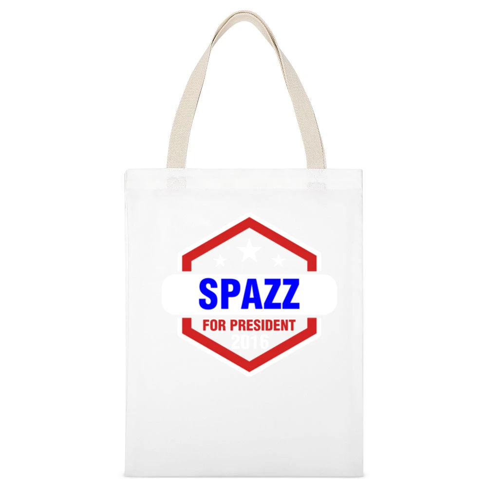 Spazz For President 2016 The League TV Show White Canvas Tote Shopping Bag
