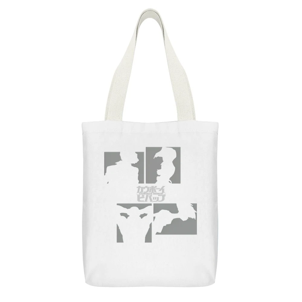 Spike faye Radical Ed Jet Black Bebop space ship crew member the cowbo White Canvas Tote Shopping Bag With Interior Pocket