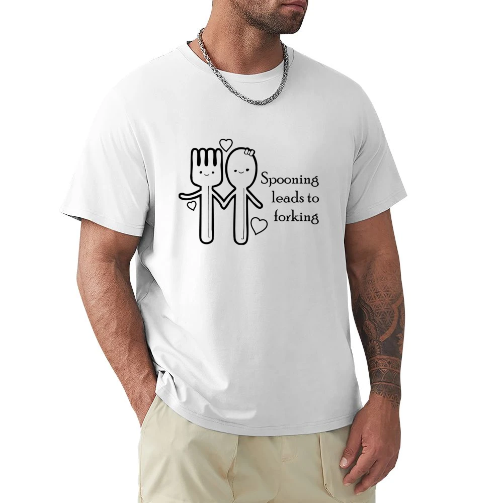 Spooning lead to forking funny spoon and fork Premium Men T-shirt