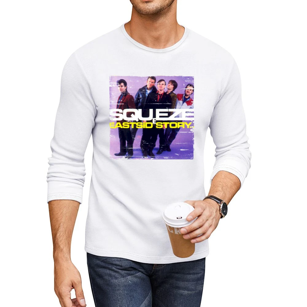 Squeeze East Side Story Album Cover Distressed Image Men CrewNeck Long Sleeve T-Shirt