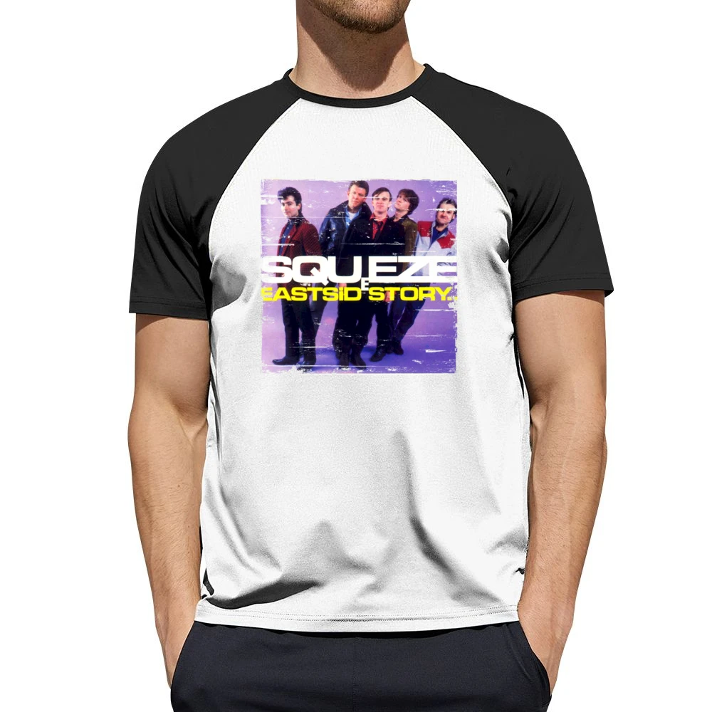 Squeeze East Side Story Album Cover Distressed Image Men Short Sleeve T-Shirt