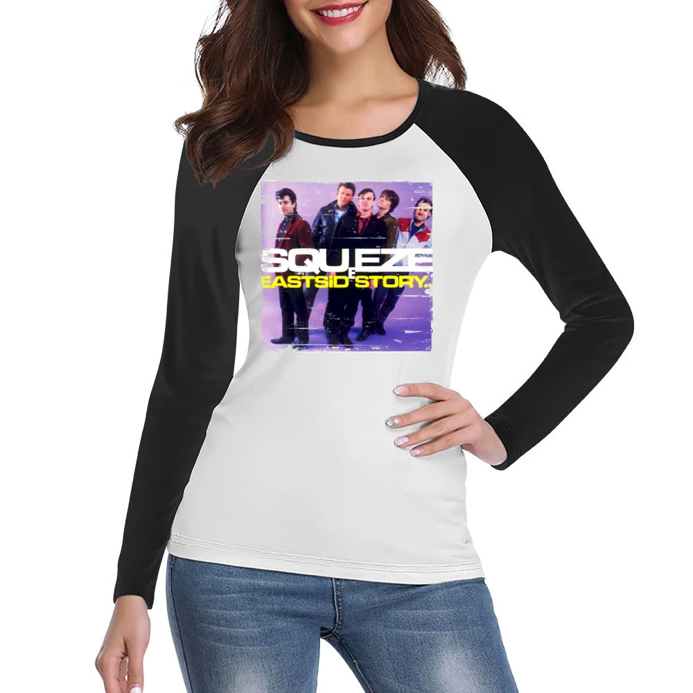 Squeeze East Side Story Album Cover Distressed Image Women Ladies Long Sleeve T-Shirt