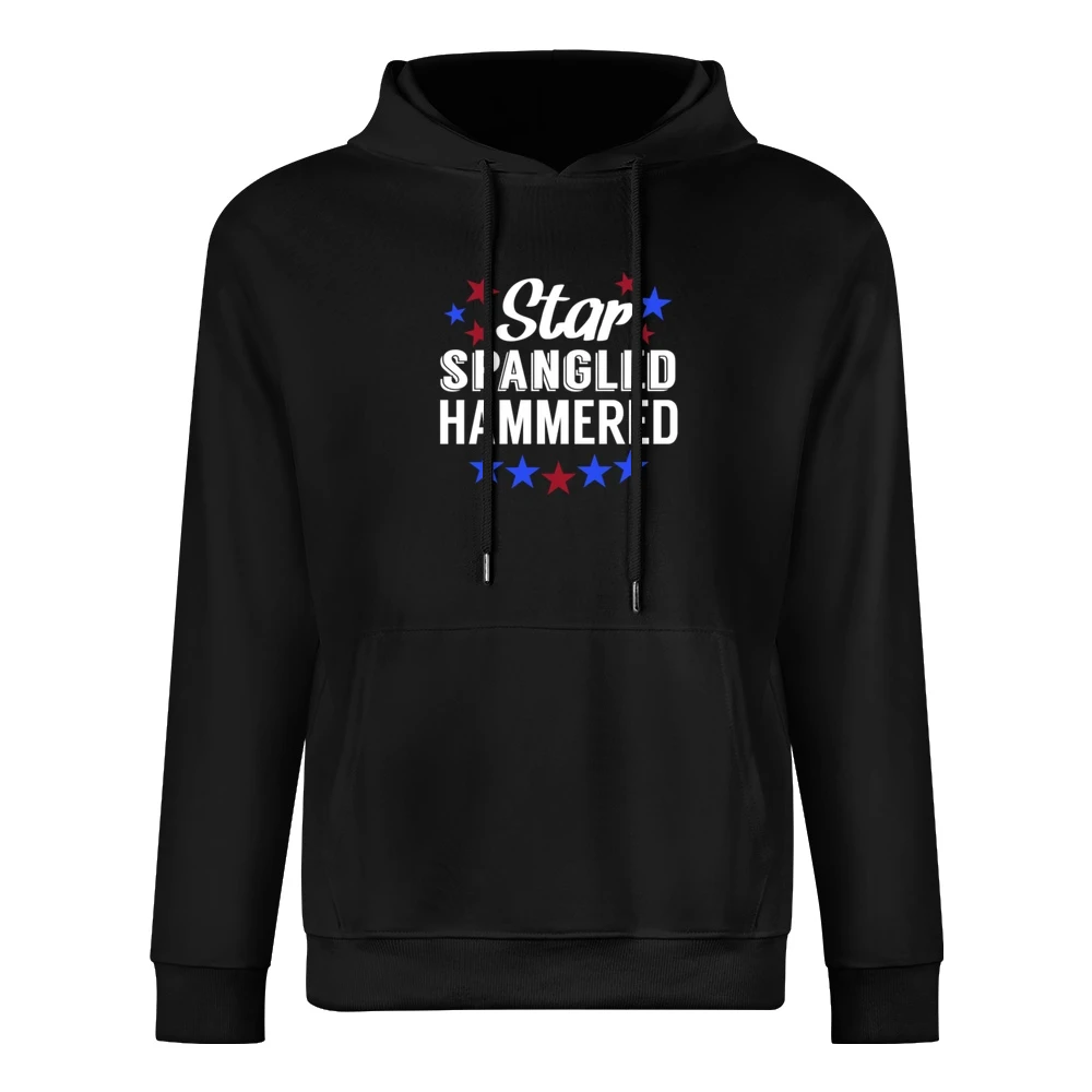 Star Spangled Hammered Funny USA American Fourth Of July Celebration G European Size Men Hoodie