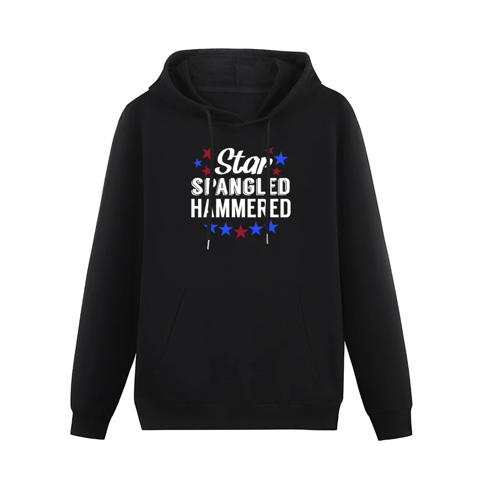 Star Spangled Hammered Funny USA American Fourth Of July Celebration G Men Hoodie With Pocket