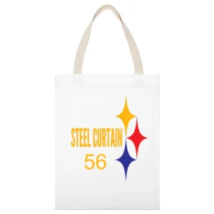 Steel Curtain 56 White Canvas Tote Shopping Bag