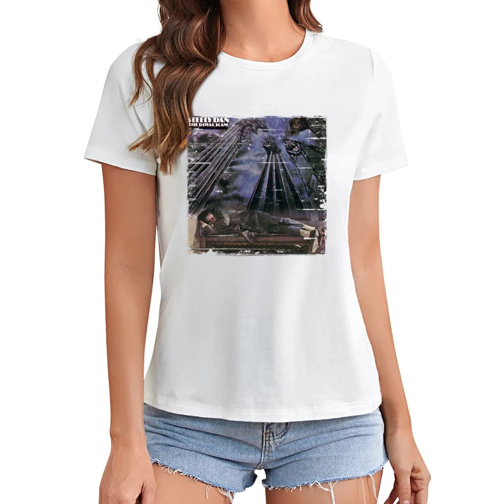 Steely Dan The Royal Scam Album Cover Distressed Image Asian Size Women Ladies T-shirt