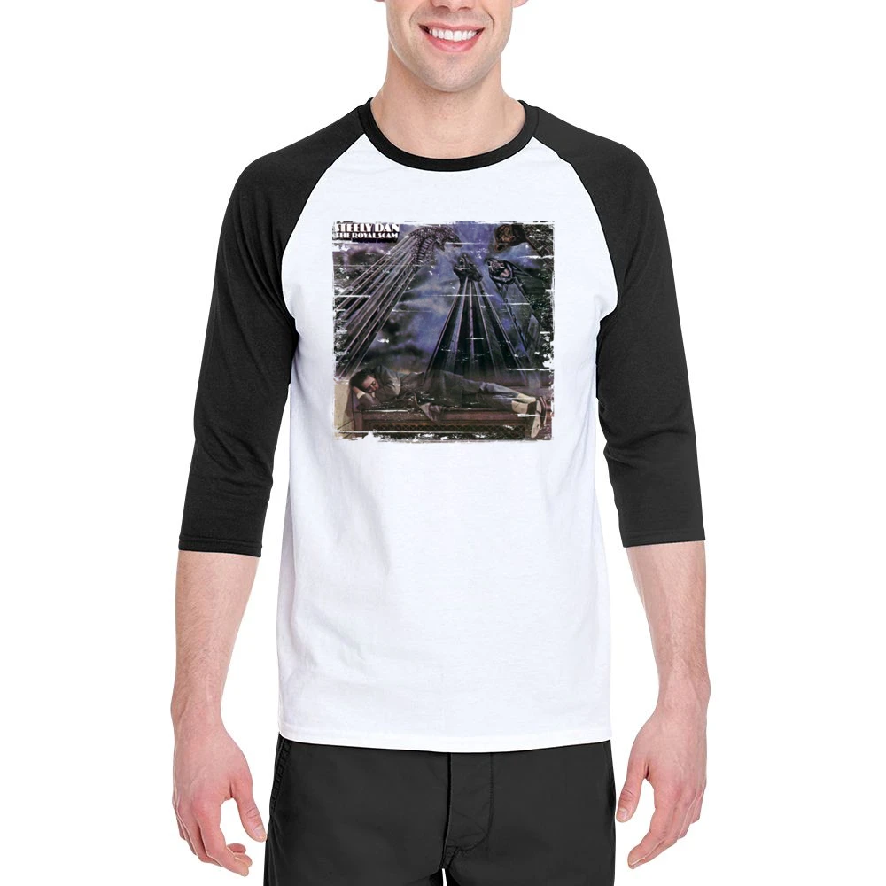 Steely Dan The Royal Scam Album Cover Distressed Image Men 3/4 Sleeve T-Shirt