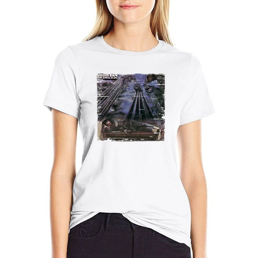 Steely Dan The Royal Scam Album Cover Distressed Image US Size Women Ladies T-shirt