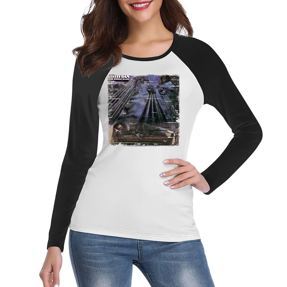 Steely Dan The Royal Scam Album Cover Distressed Image Women Ladies Long Sleeve T-Shirt