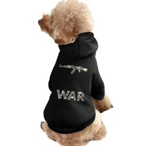 Stop the Violence war guns text fron bones and skull Pet Apparel Clothes
