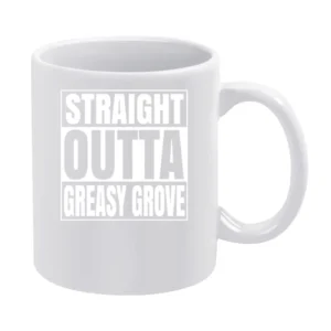 Straight Outta Greasy Grove Fortnite Battle Royale Funny Video Game T White Mug