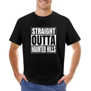 Straight Outta Haunted Hills Fortnite Battle Royale Funny Video Game T Asian Size Men T-Shirt