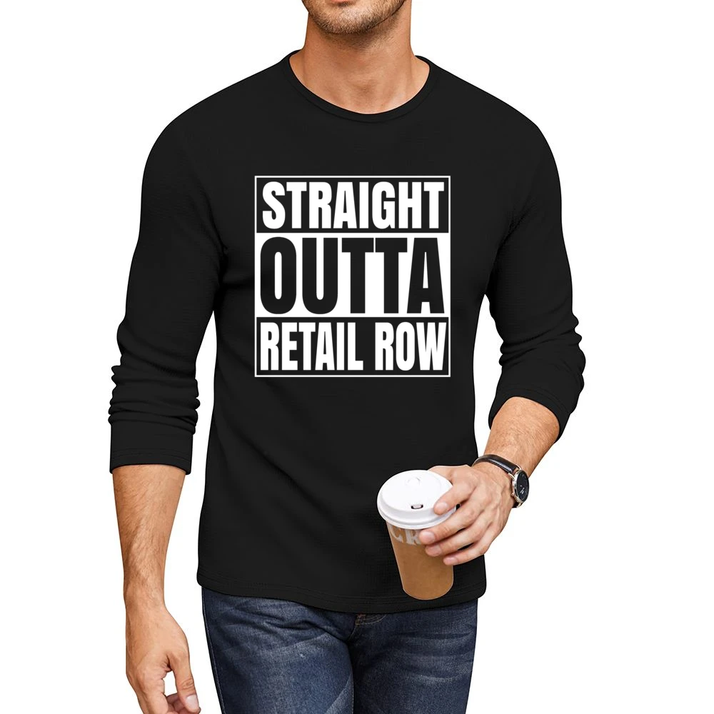 Straight Outta Retail Row Fortnite Battle Royale Funny Video Game T Sh Men CrewNeck Long Sleeve T-Shirt