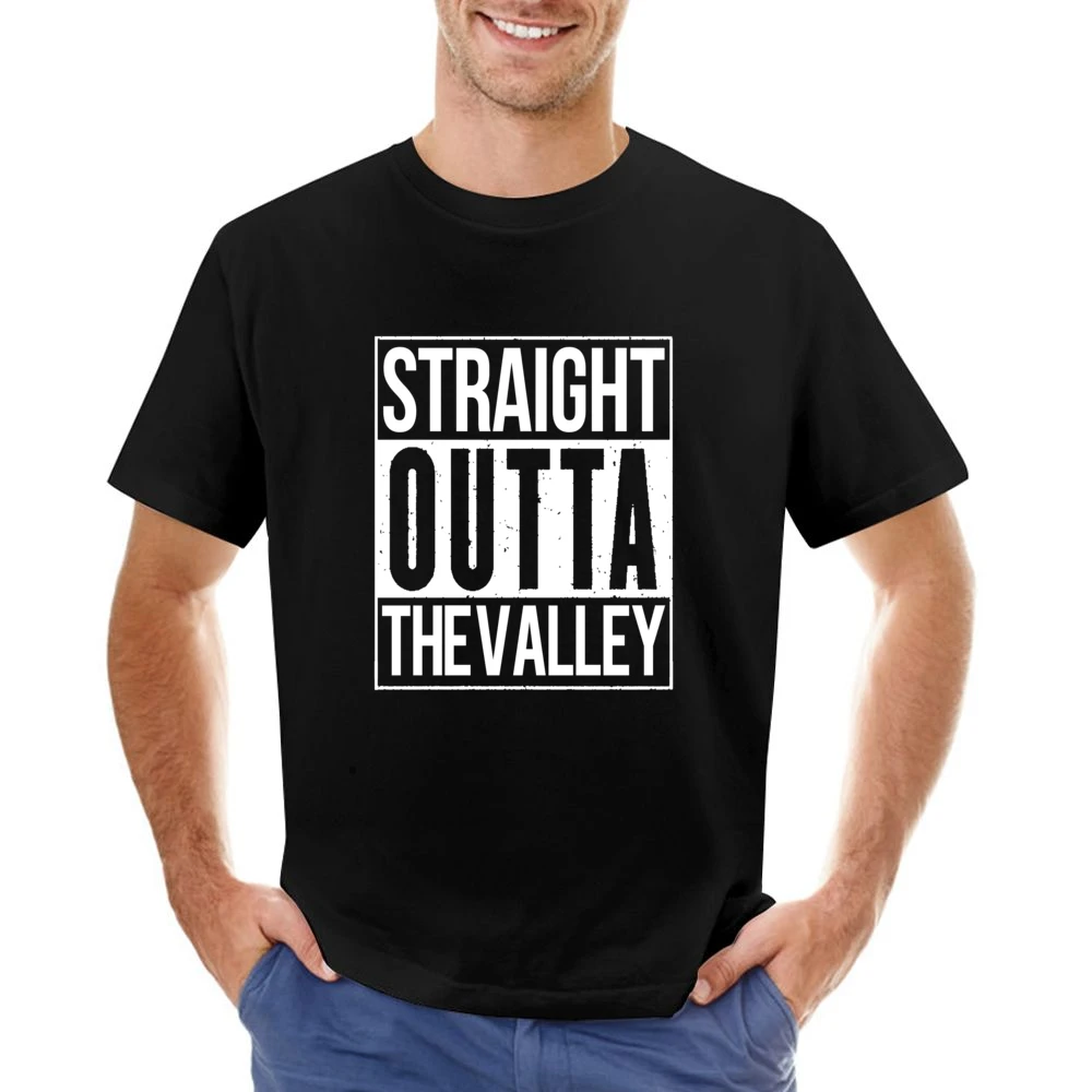 Straight Outta The Valley Funny California Parody Asian Size Men T-Shirt