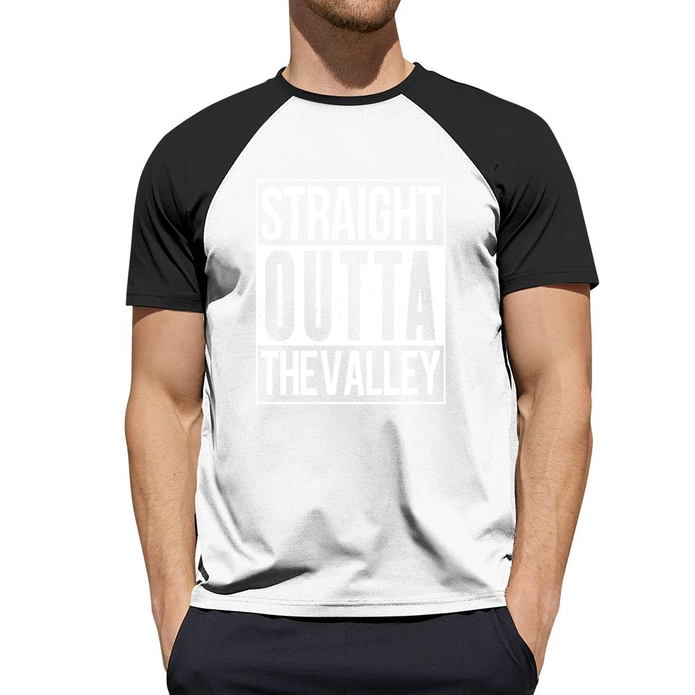 Straight Outta The Valley Funny California Parody Men Short Sleeve T-Shirt