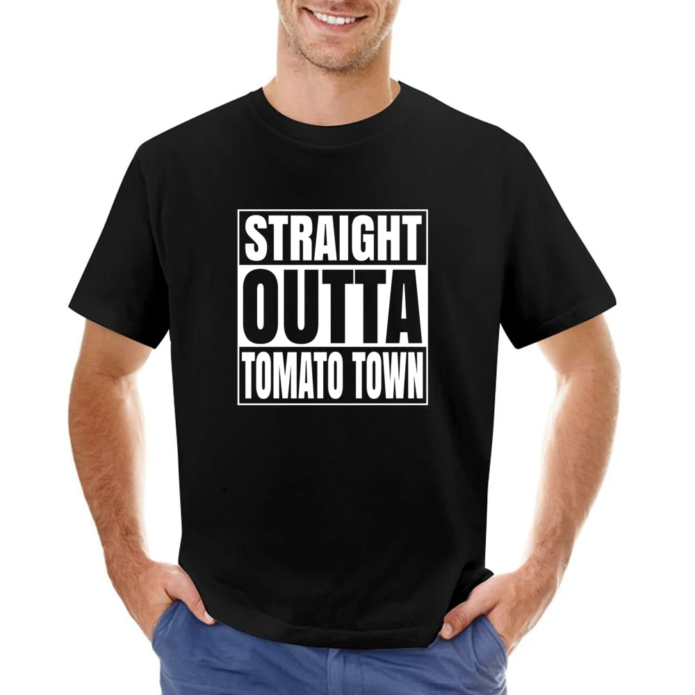 Straight Outta Tomato Town Fortnite Battle Royale Funny Video Game T S Asian Size Men T-Shirt
