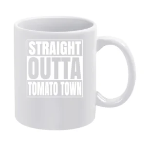 Straight Outta Tomato Town Fortnite Battle Royale Funny Video Game T S White Mug