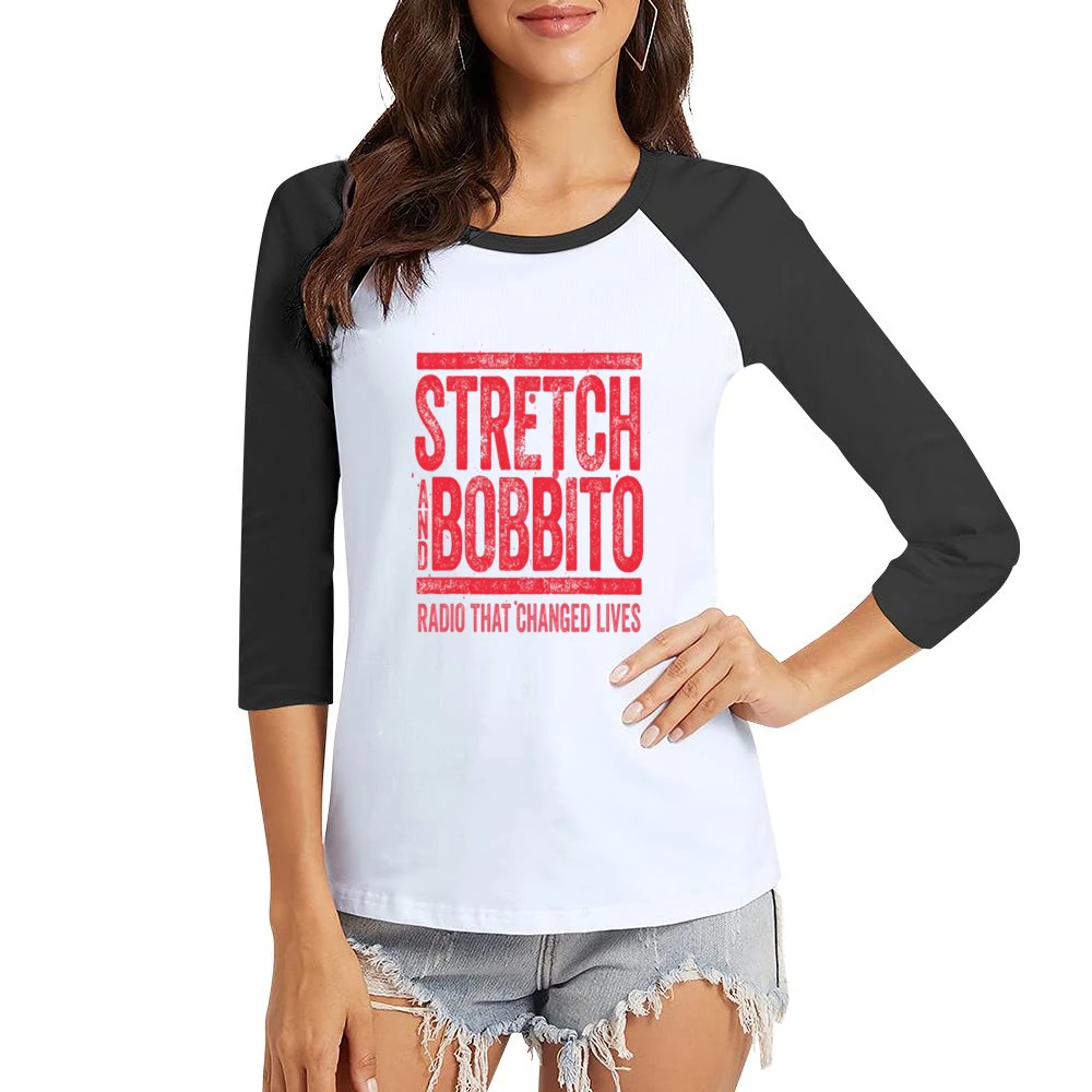 Strech and Bobbito Tshirt Women Ladies 3-4 Sleeve T-Shirt