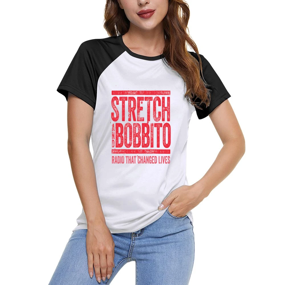 Strech and Bobbito Tshirt Women Ladies Short Sleeve T-Shirt