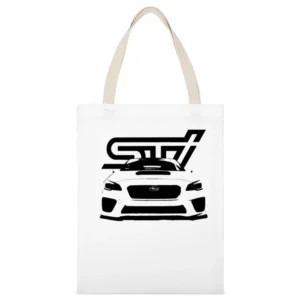 Subaru Impreza sti New Body Style Front Grill Graphic Car Lover T Shir White Canvas Tote Shopping Bag