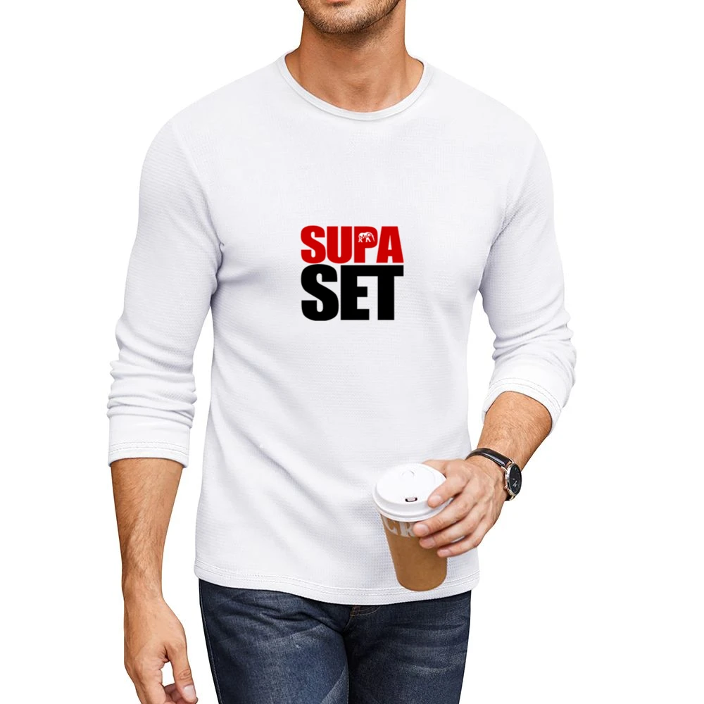 Supa Set Tshirt Men CrewNeck Long Sleeve T-Shirt
