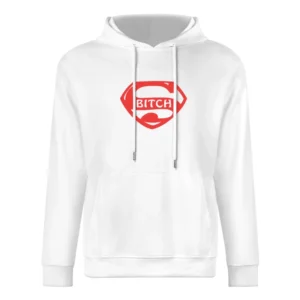 Super Bitch funny comic characters parody super hero European Size Men Hoodie