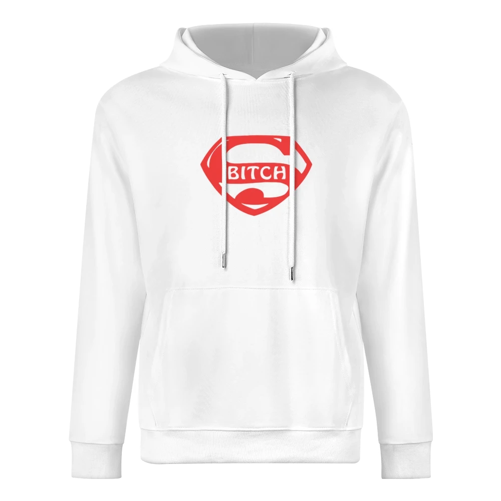 Super Bitch funny comic characters parody super hero European Size Men Hoodie