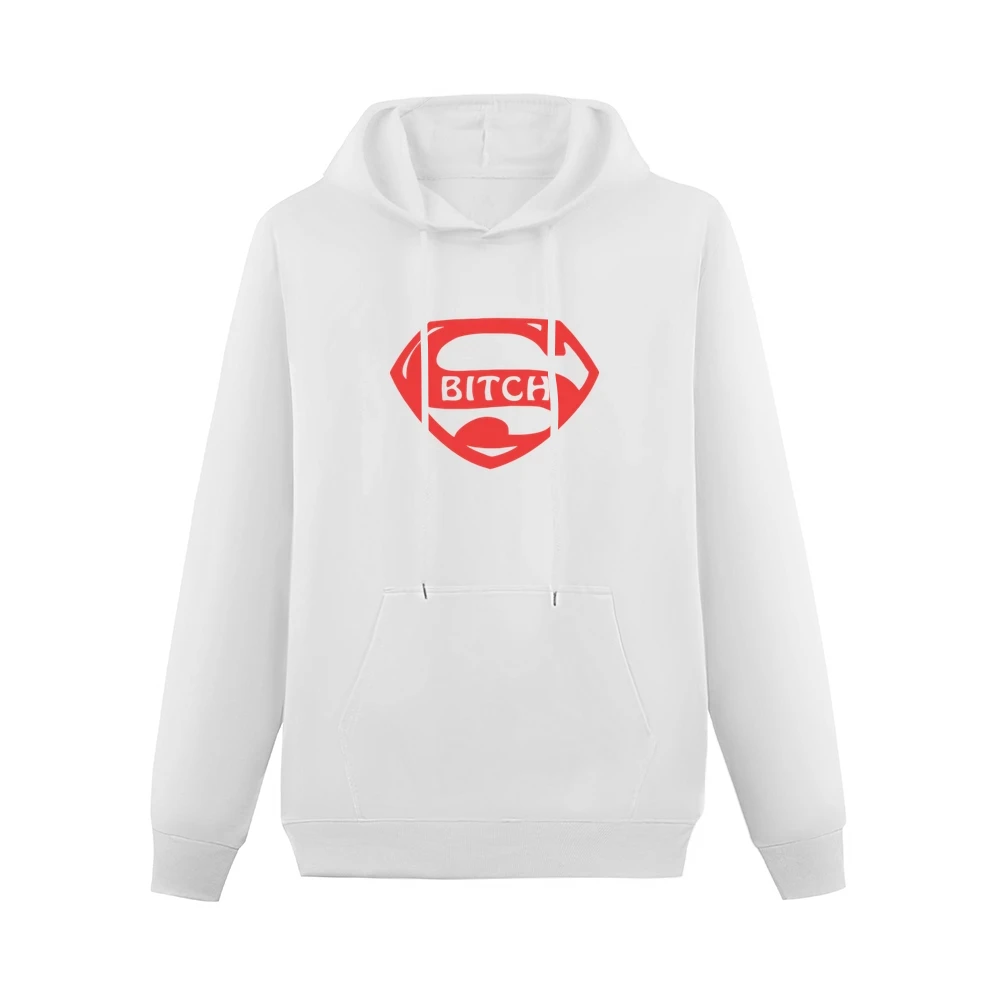 Super Bitch funny comic characters parody super hero Men Hoodie With Pocket