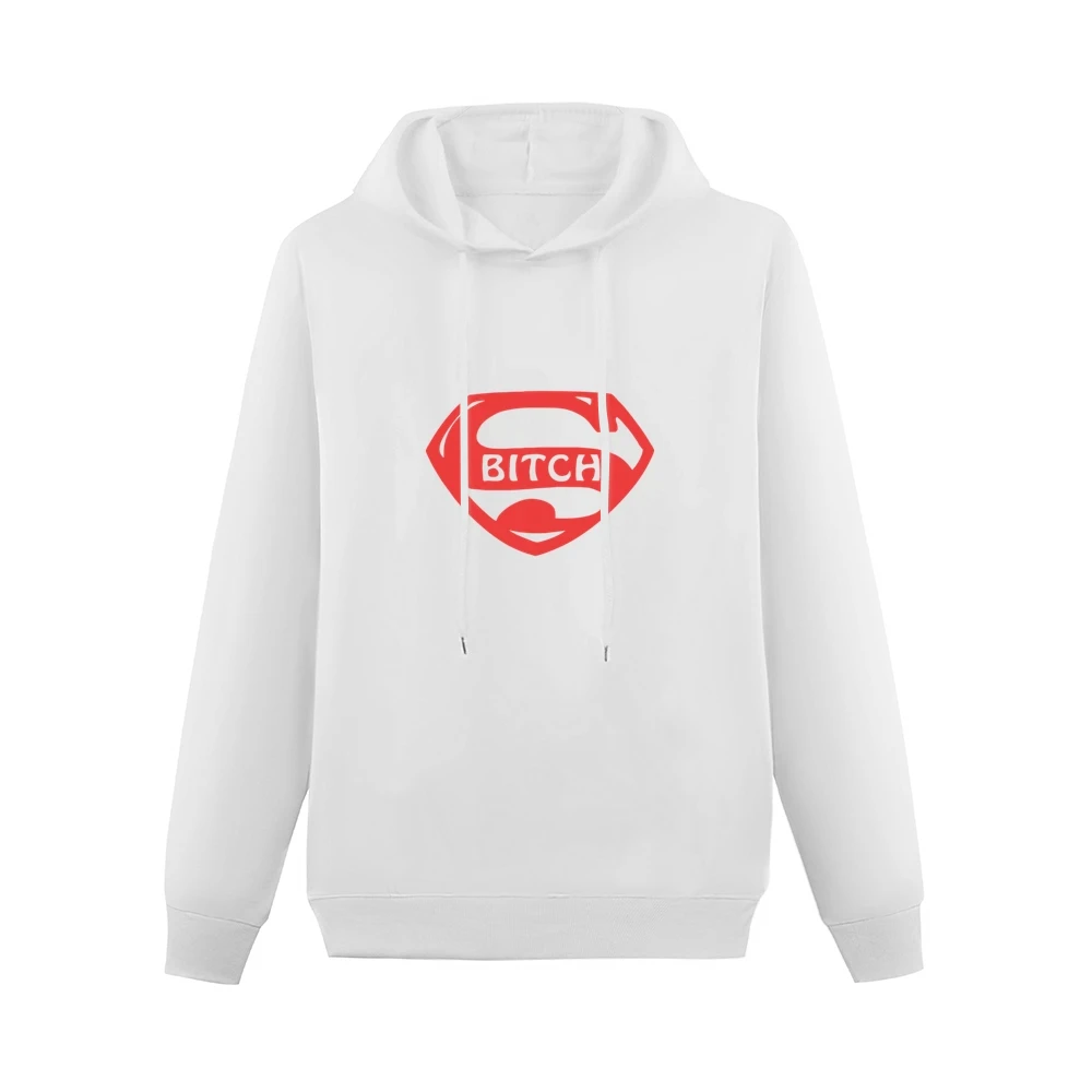 Super Bitch funny comic characters parody super hero Men Hoodie Without Pocket