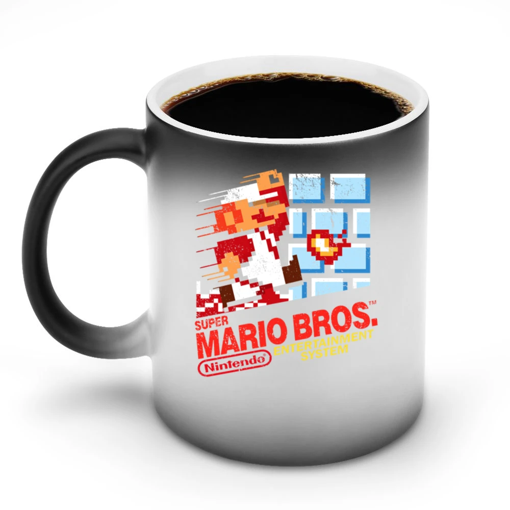Super Mario Bros Nes Nintendo Old School Retro Video Game Fan Distress Discoloration Mug
