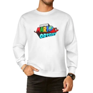 Super Mario Odyssey Nintendo Switch New Video Game Fan European Size Pullover Sweater