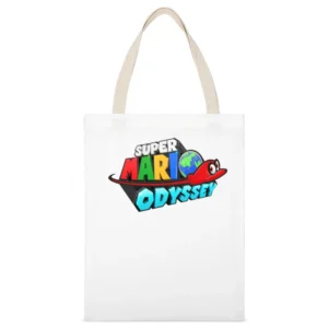 Super Mario Odyssey Nintendo Switch New Video Game Fan White Canvas Tote Shopping Bag