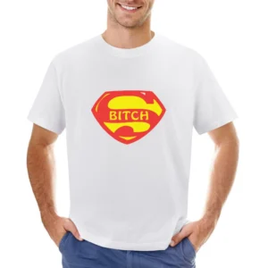 Super hero bitch funny parody Asian Size Men T-Shirt